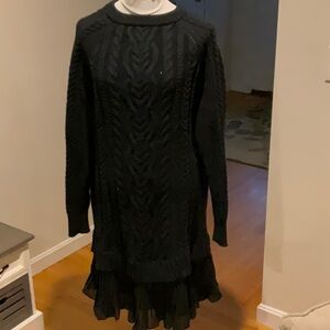 Black sweater dress Sz XL Anthropologie